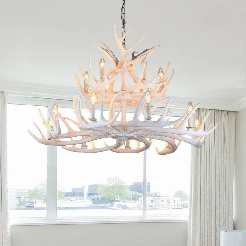 Eloer Antler Shape Resin Chandelier for Living Room
