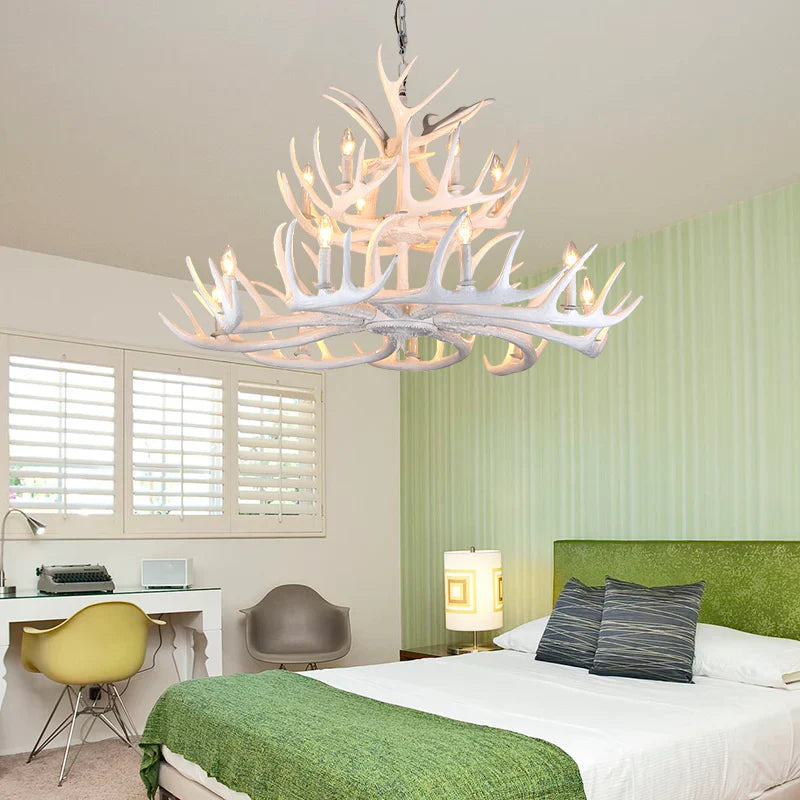 Eloer Antler Shape Resin Chandelier for Living Room