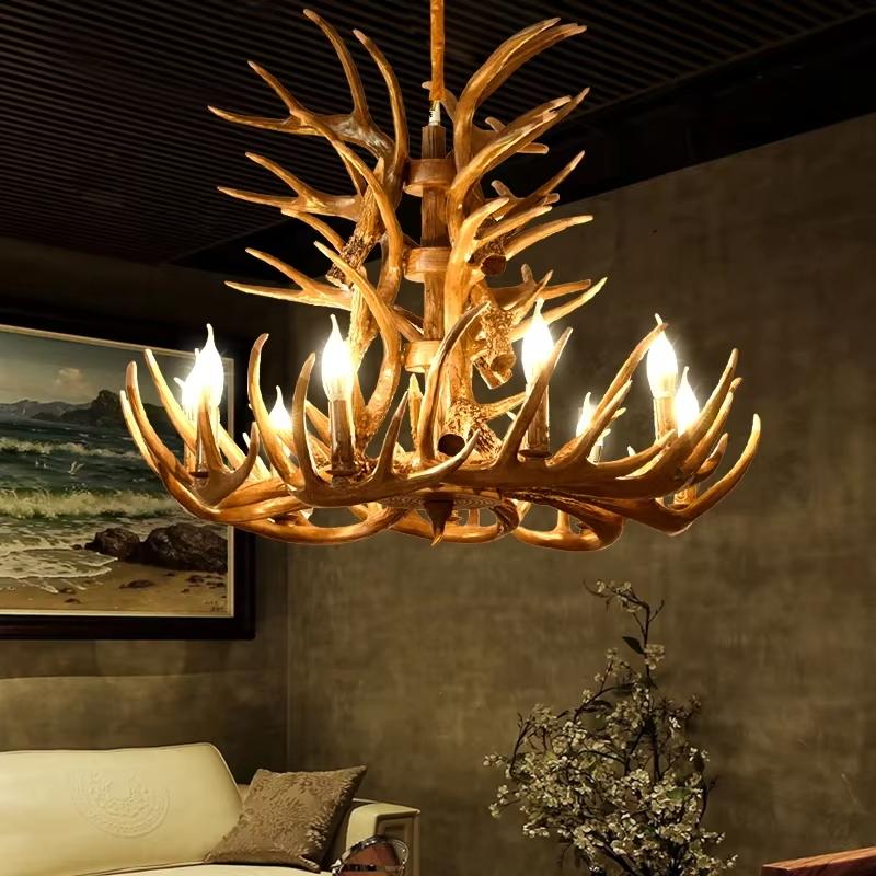 Eloer Antler Shape Resin Chandelier for Living Room