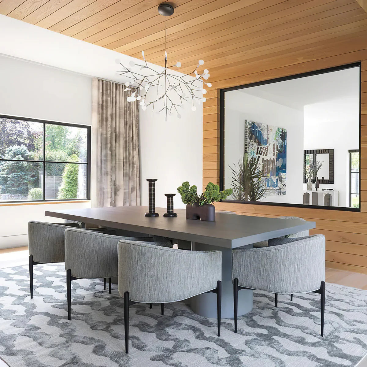 Eloer Black Firefly LED Chandelier for Dining Room