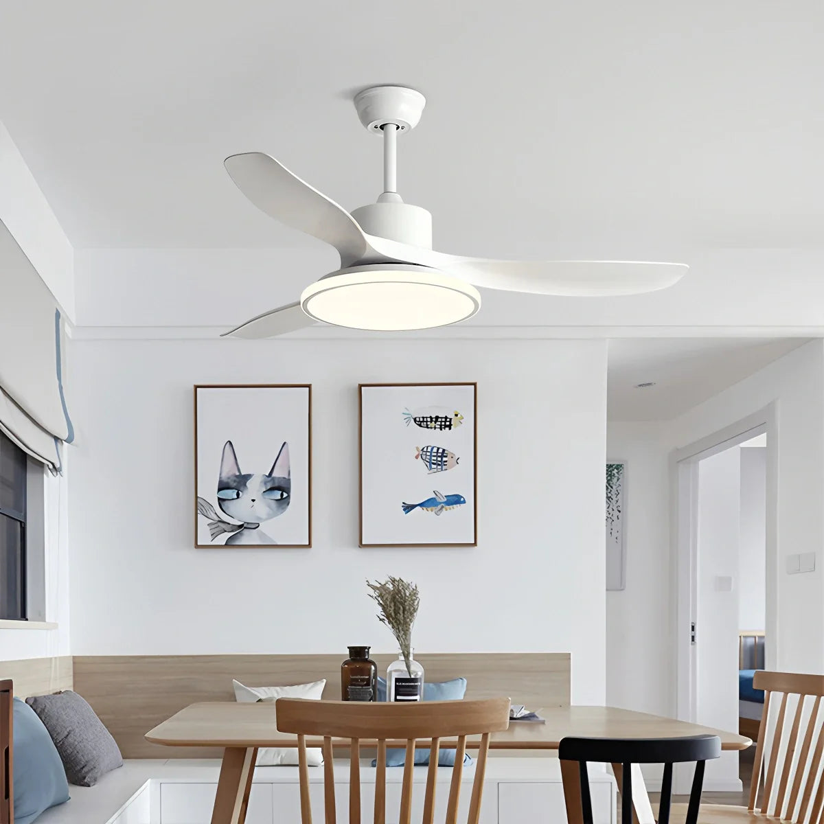Eloer Modern 3 Blade Ceiling Fan with Light