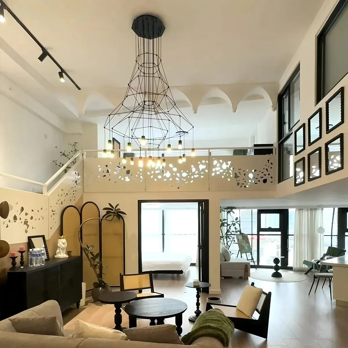 Eloer Wire Tiered Sculptural Chandelier
