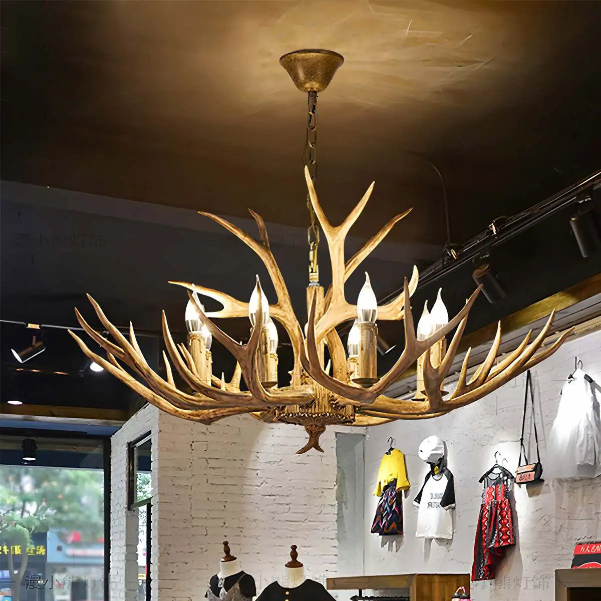 Eloer Antler Shape Resin Chandelier for Living Room
