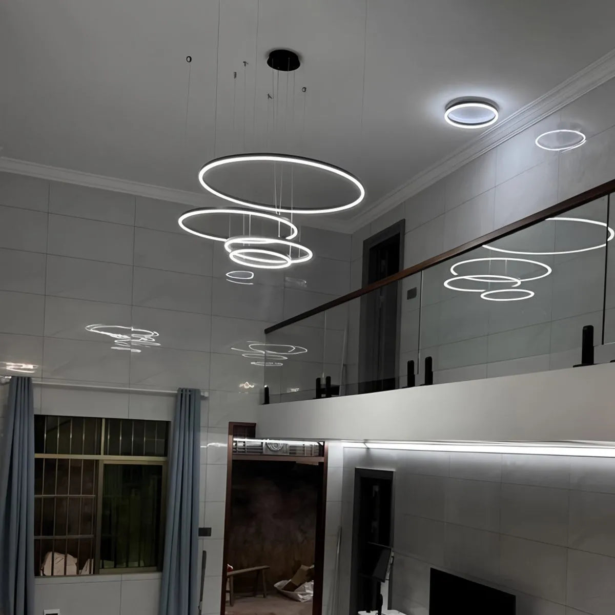 Eloer Modern Wireless Ring Chandelier Ceiling Lamp