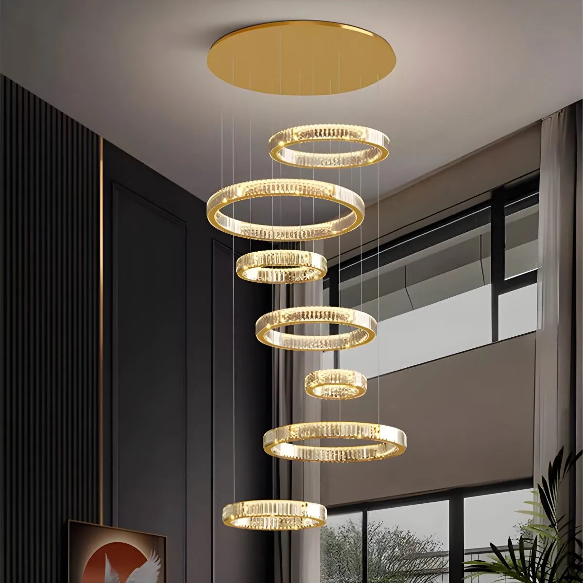 Eloer Nordic Circular Villa Crystal Chandelier