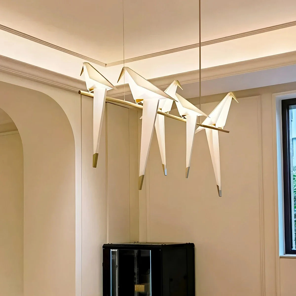 Eloer Paper Crane Bird Chandelier for Dining Room