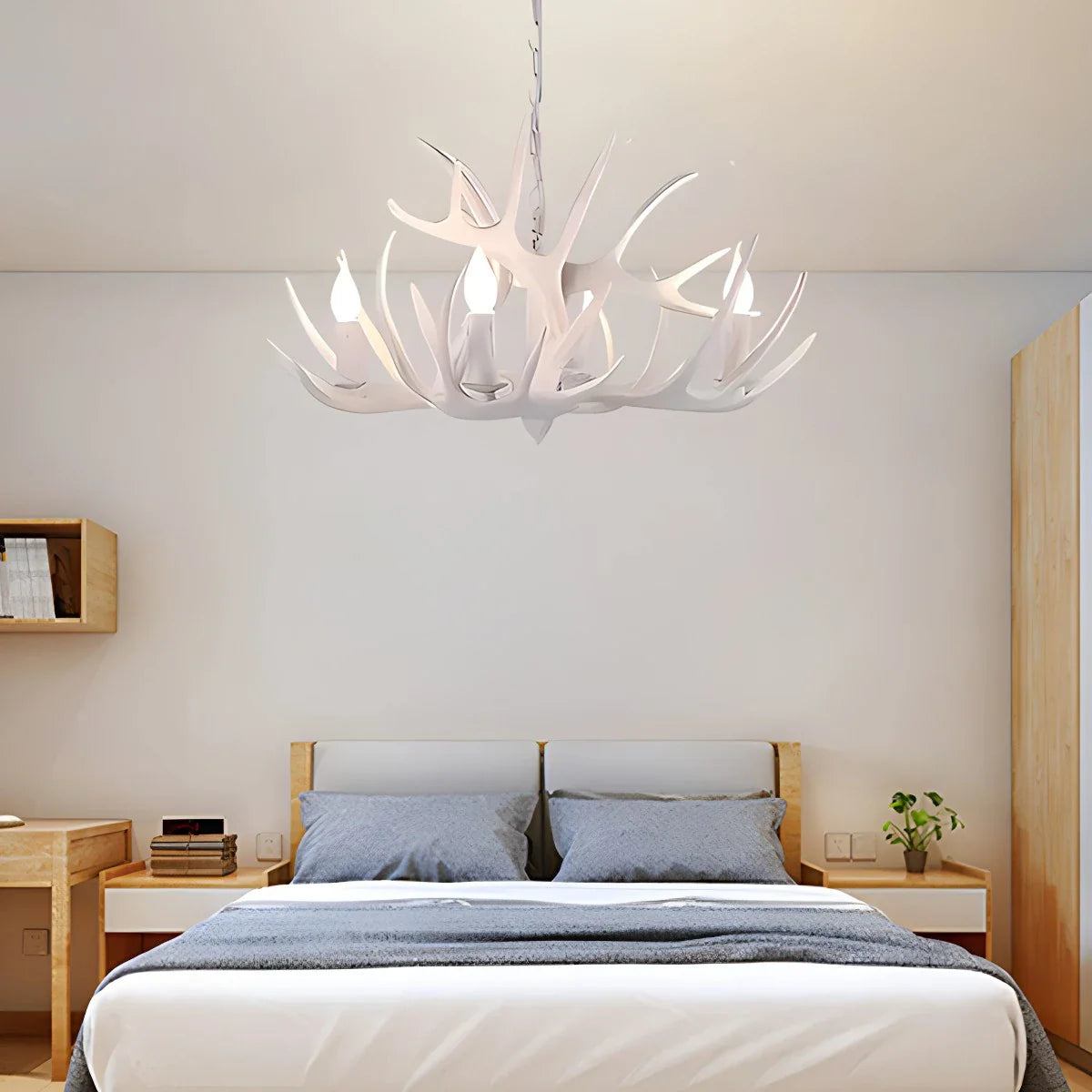 Eloer Antler Shape Resin Chandelier for Living Room