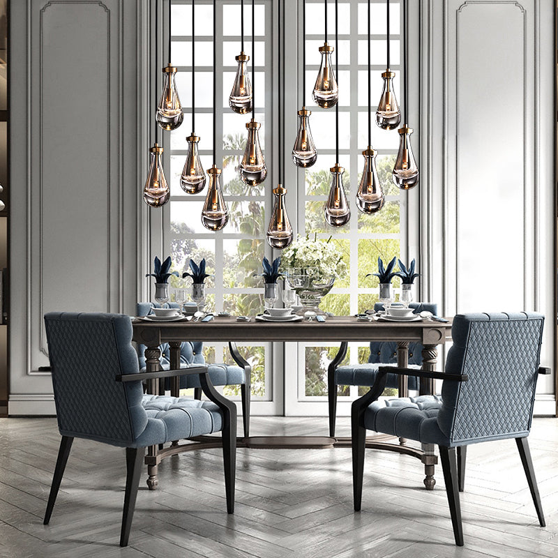 Raindrop Linear Chandelier 13-Light 54"(Long)-konalight