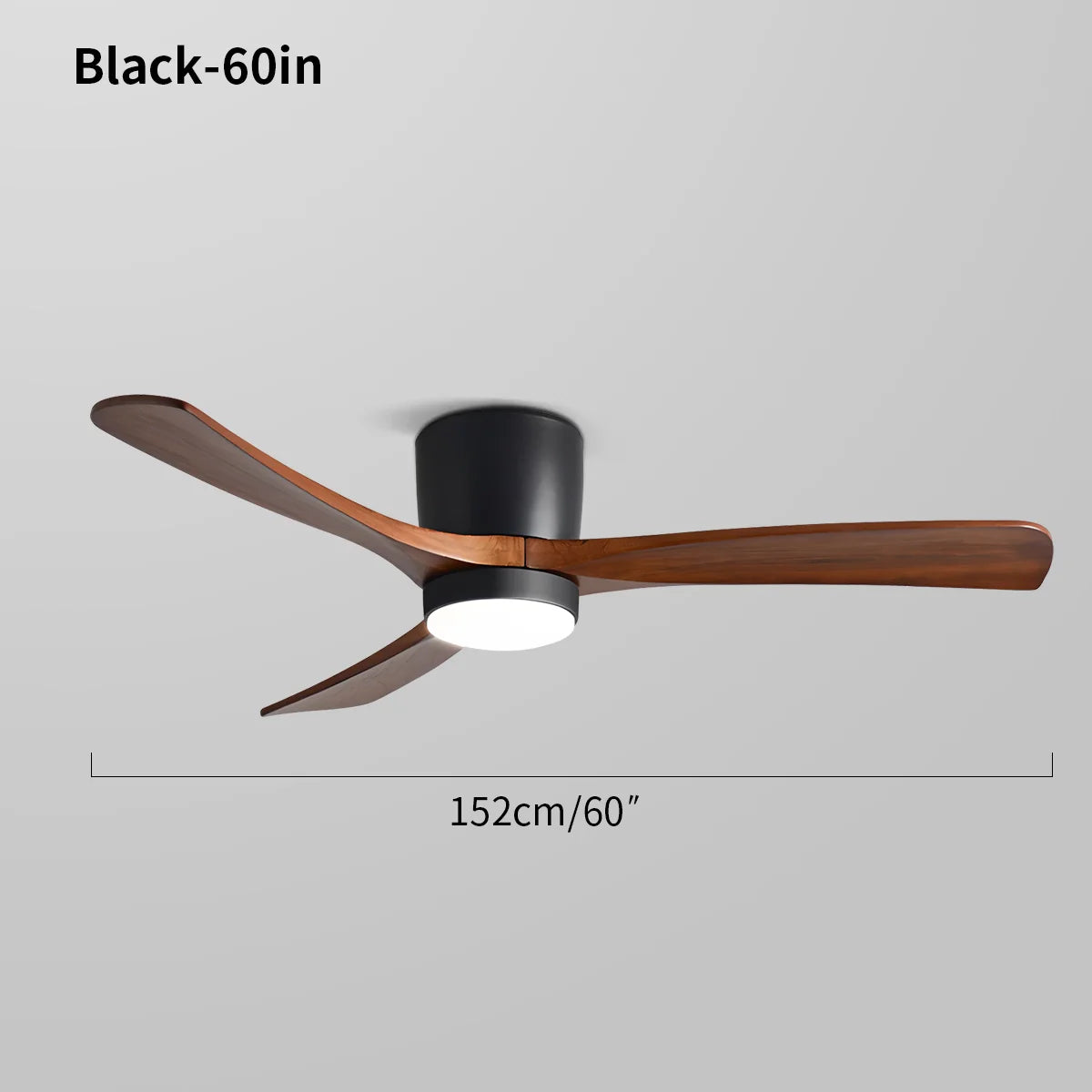 Eloer Large Low Profile Ceiling Fan with Light