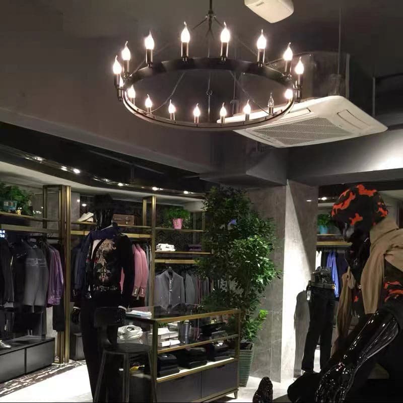 Camin Vintage Filament Round Chandelier 63" For Living Room-konalight