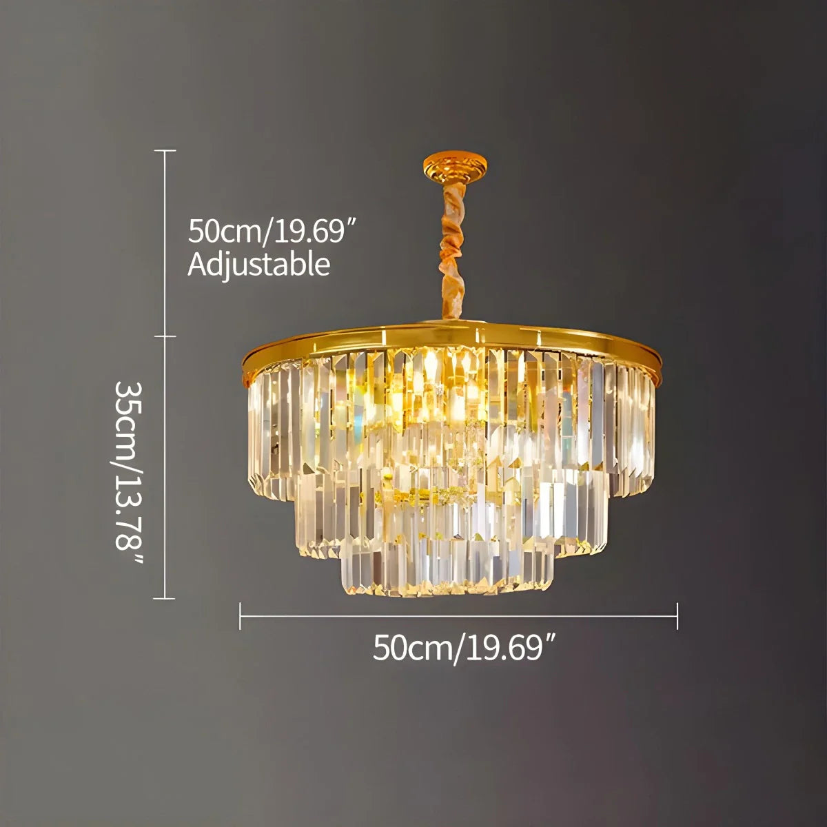 Eloer Light Luxury Crystal Chandelier for Living Room