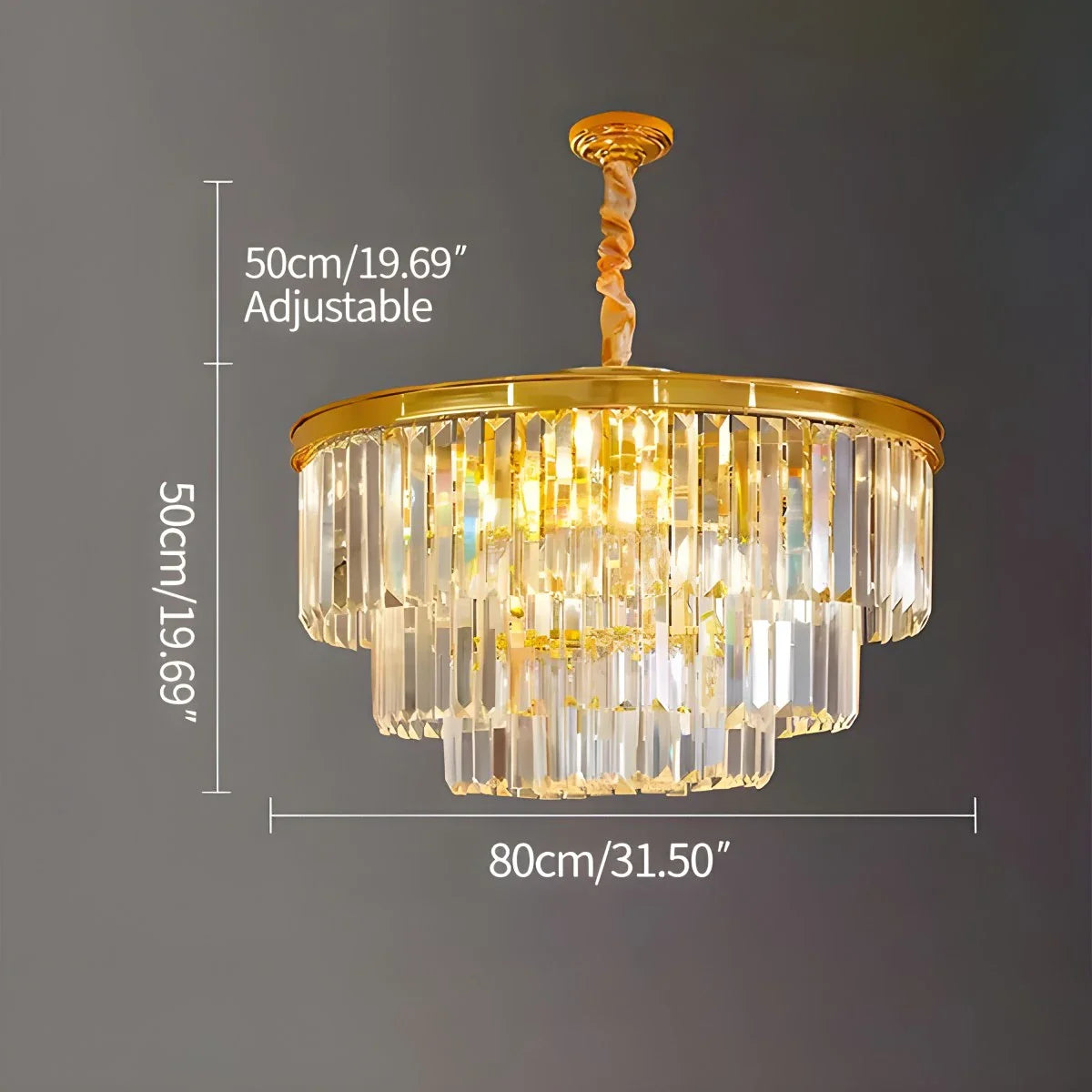 Eloer Light Luxury Crystal Chandelier for Living Room