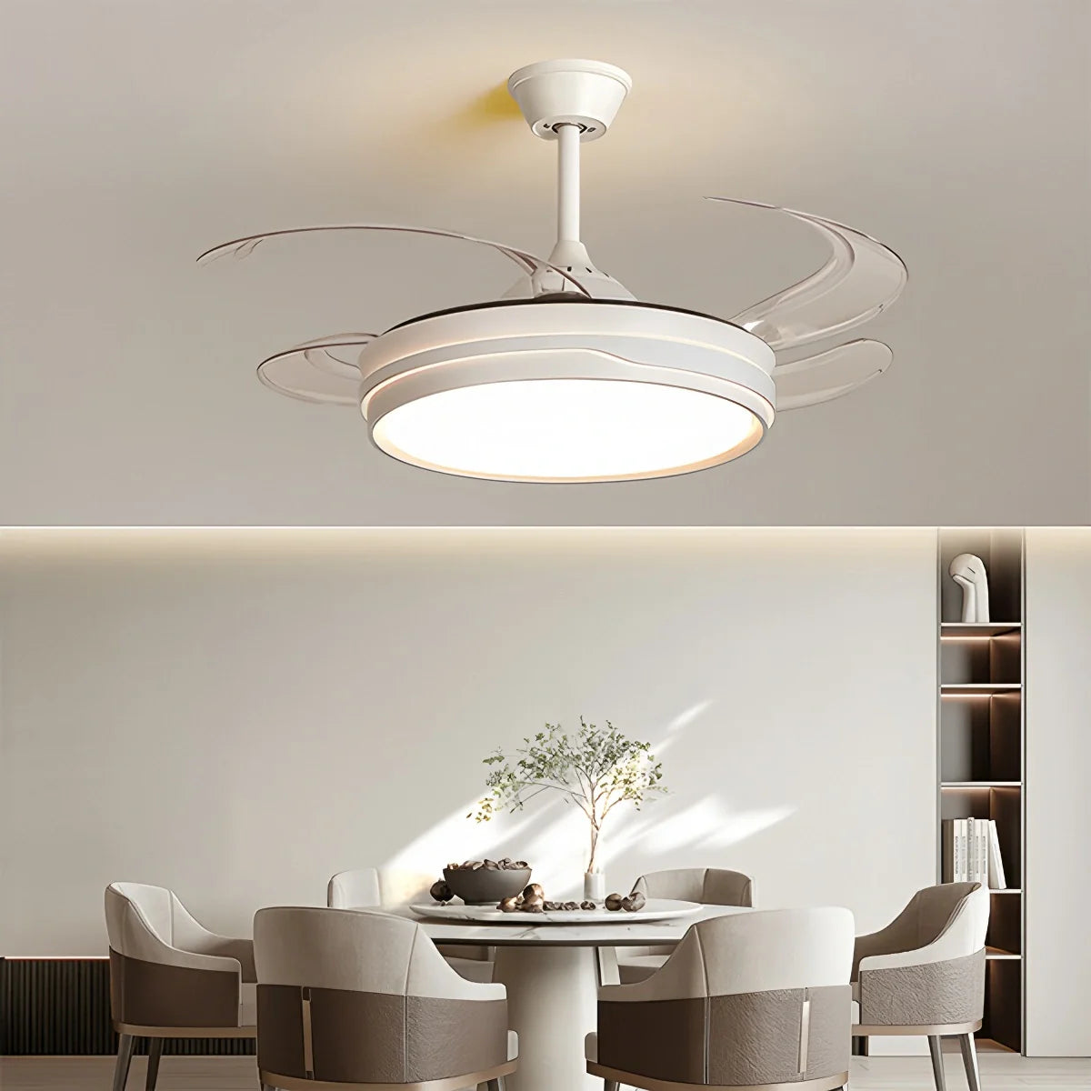 Eloer LED Ceiling Fan Light with Remote Control