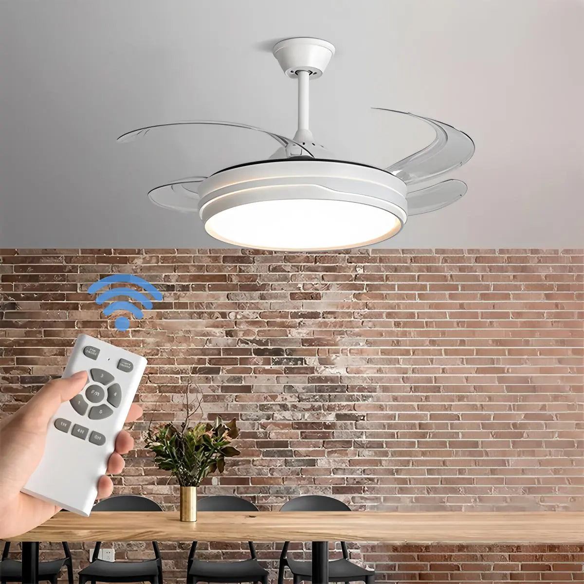 Eloer LED Ceiling Fan Light with Remote Control