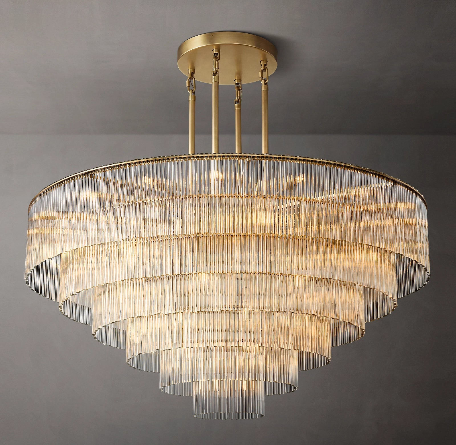 Fulcrum Round Chandelier 85" For Living Room