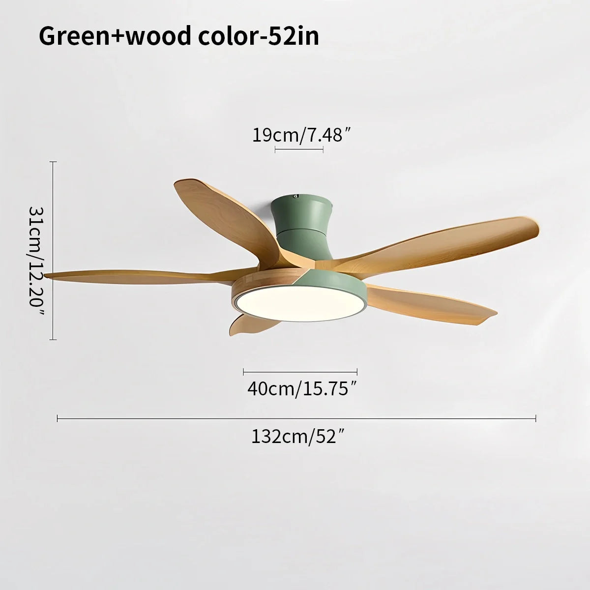 Eloer Nordic 5-Blade LED Ceiling Fan Light