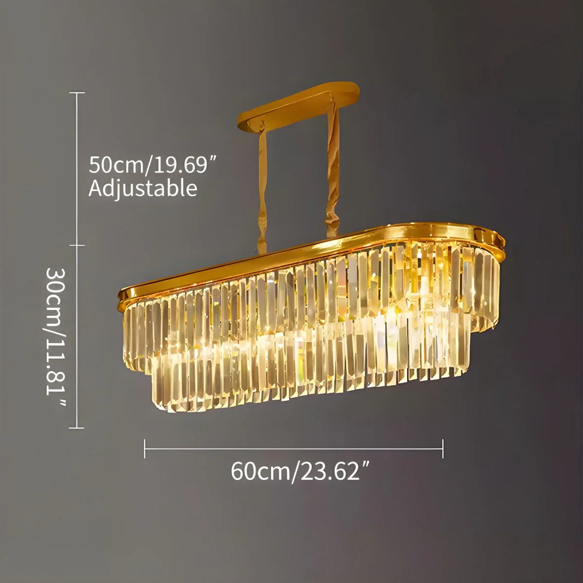 Eloer Light Luxury Crystal Chandelier for Living Room