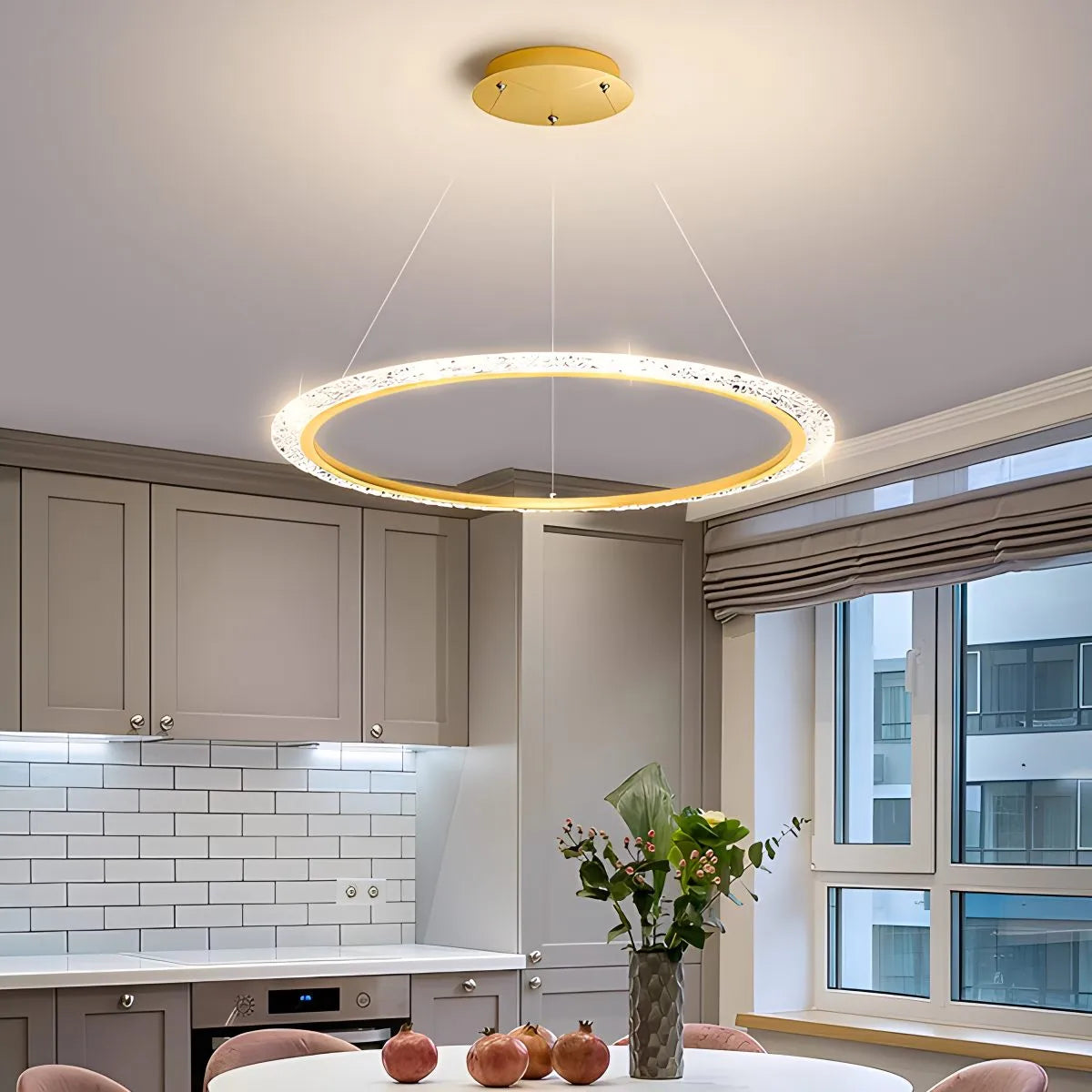 Eloer Light Luxury Ring Chandelier for Living Room