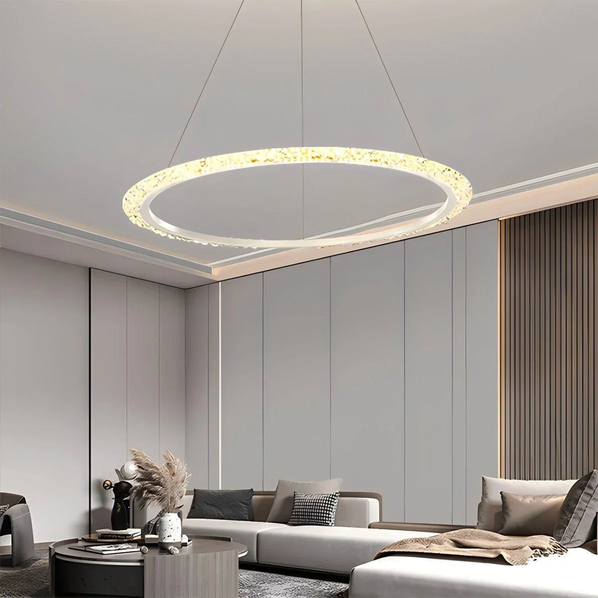Eloer Light Luxury Ring Chandelier for Living Room
