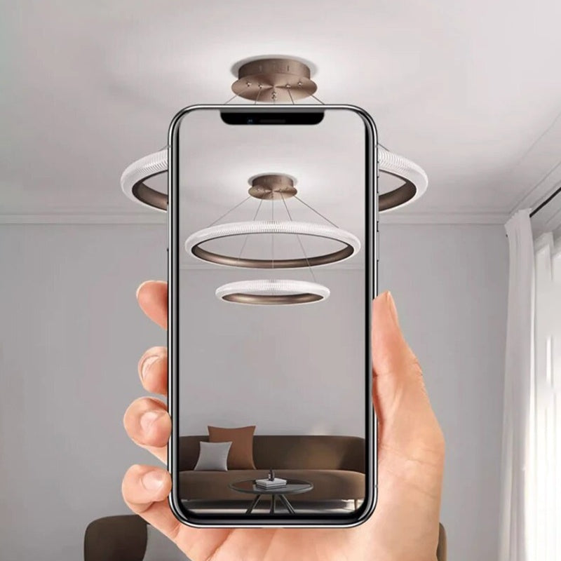 Eloer Nordic Circular Chandelier for Living Room