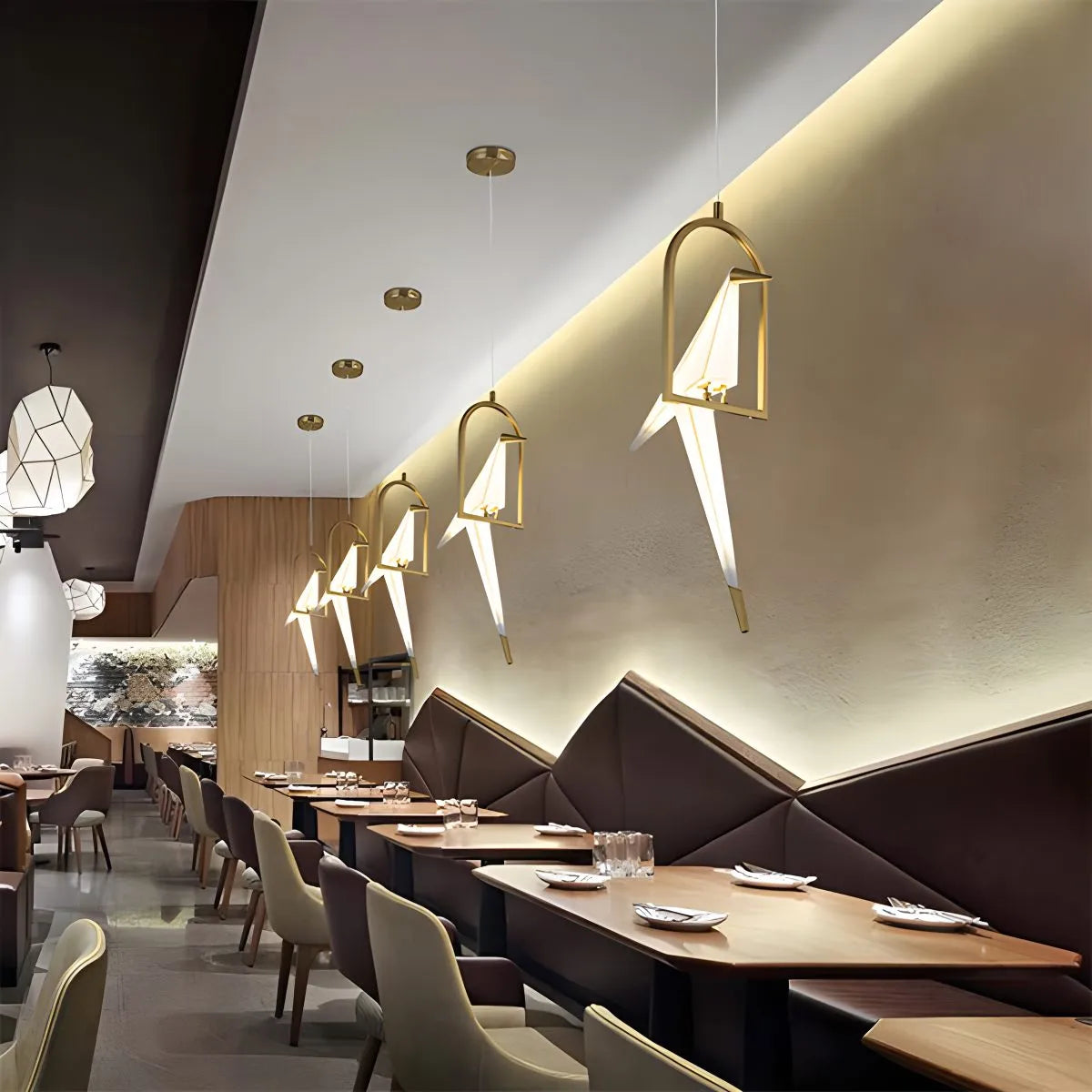 Eloer Paper Crane Bird Chandelier for Dining Room
