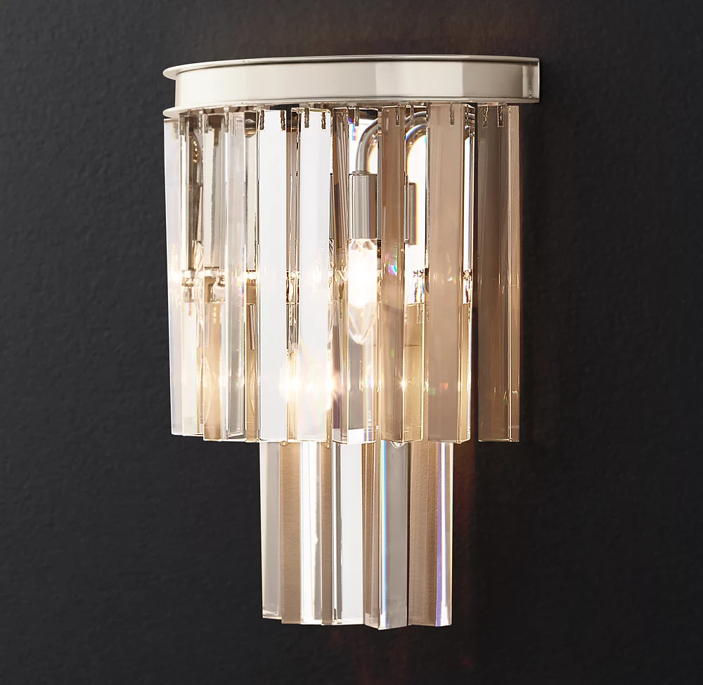 Multi-tier Crystal 1920s Odeon Sconce-konalight