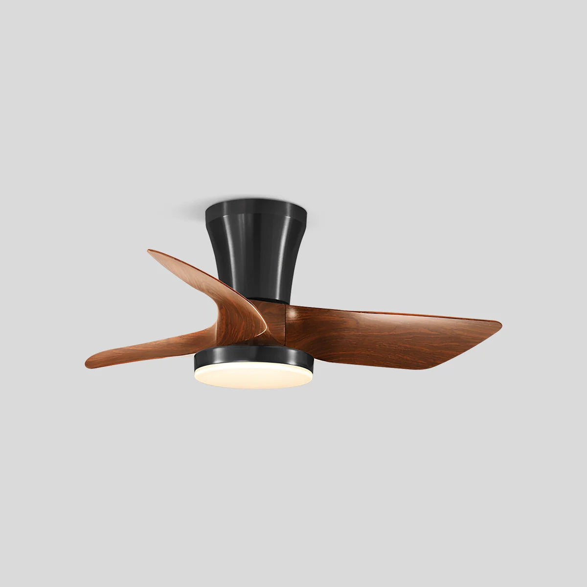 Eloer Nordic LED Ceiling Fan with Light for Living Room