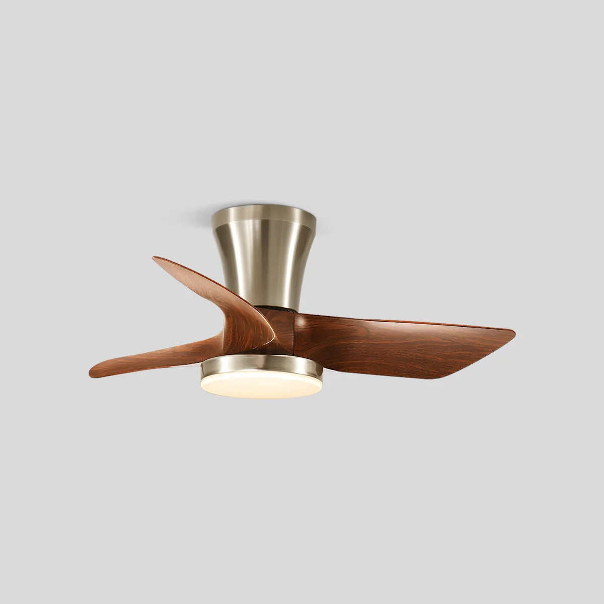 Eloer Nordic LED Ceiling Fan with Light for Living Room