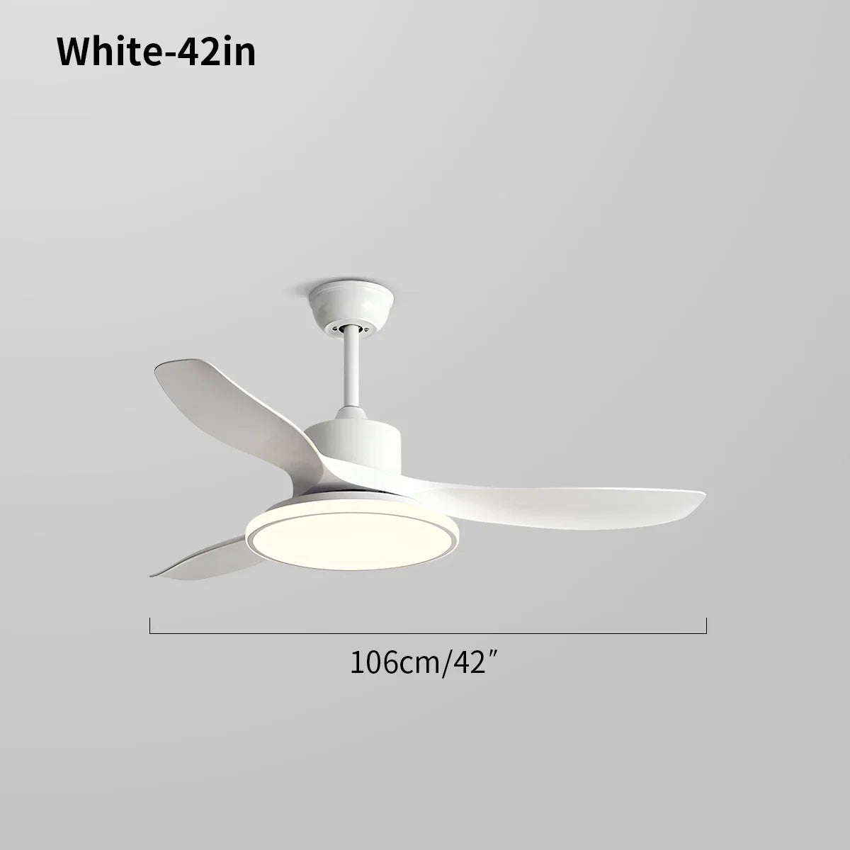 Eloer Modern 3 Blade Ceiling Fan with Light