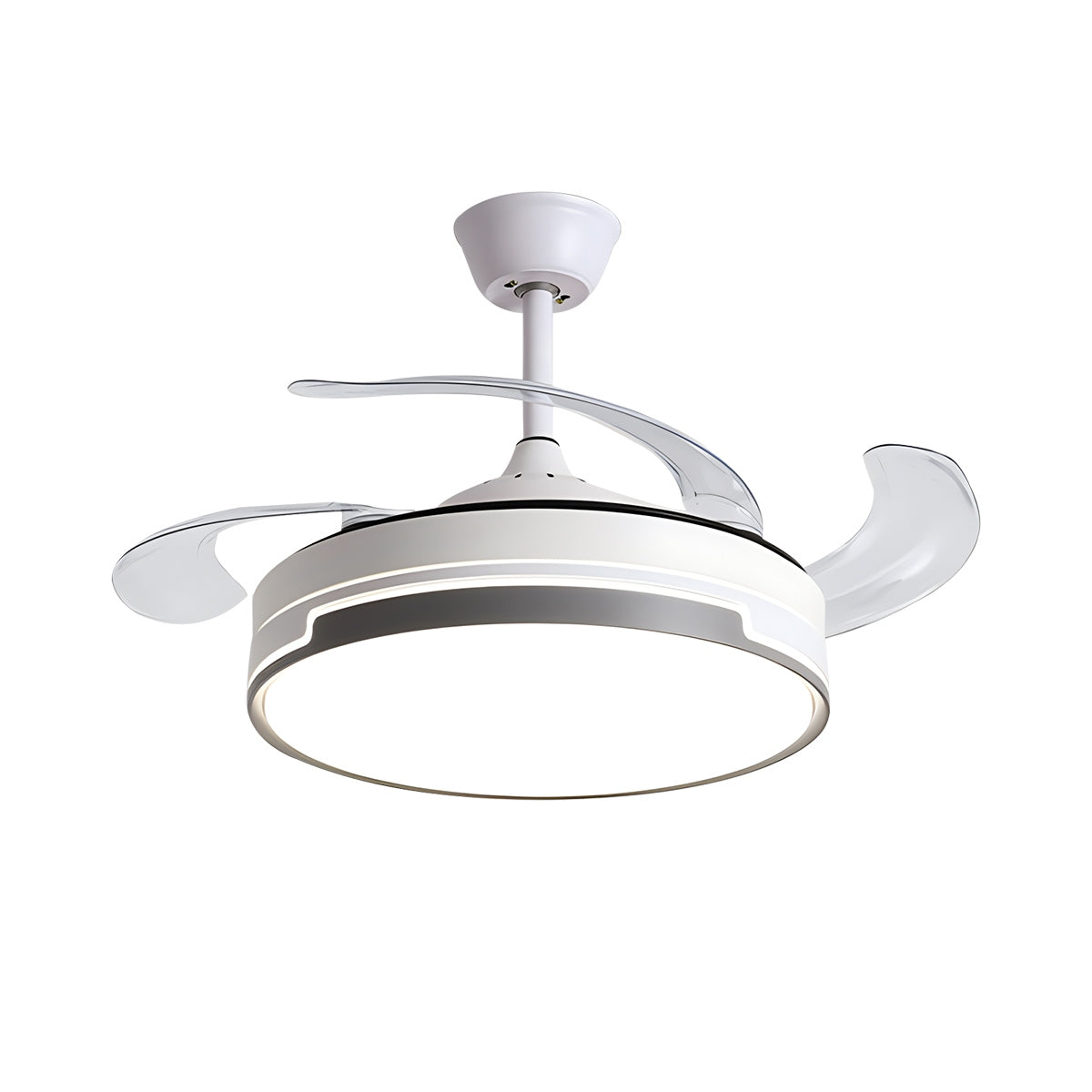 Eloer Remote Minimalist Hugger Ceiling Fan Light