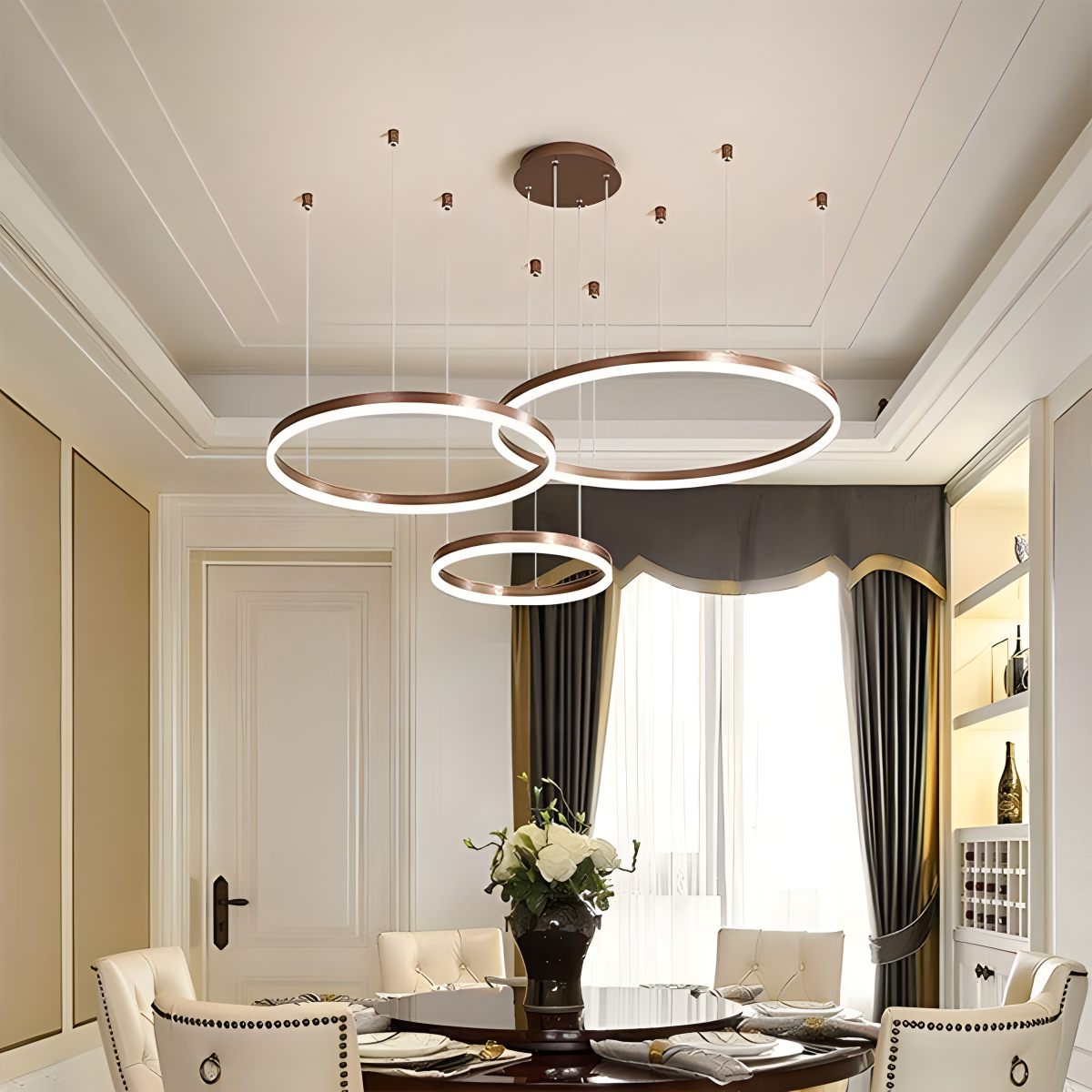 Eloer Modern Wireless Ring Chandelier Ceiling Lamp