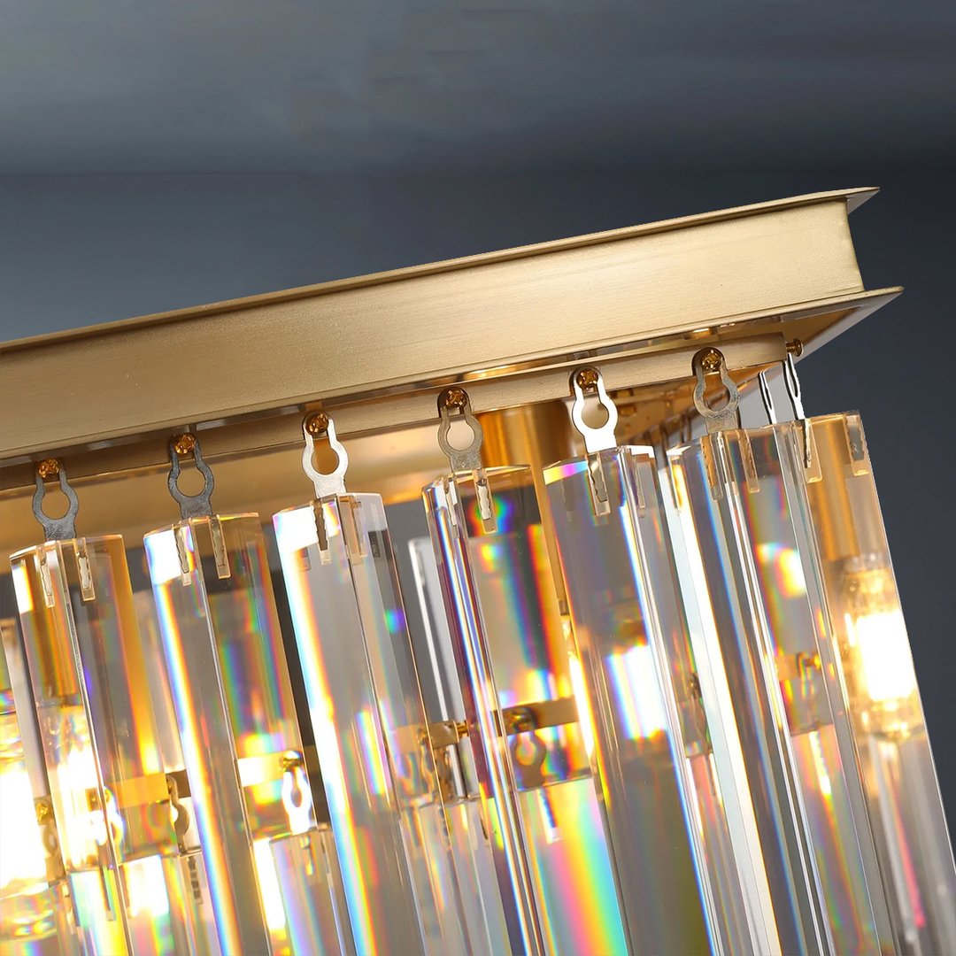 2-Tier Crystal 1920s Odeon Rectangular Chandelier L71"-konalight