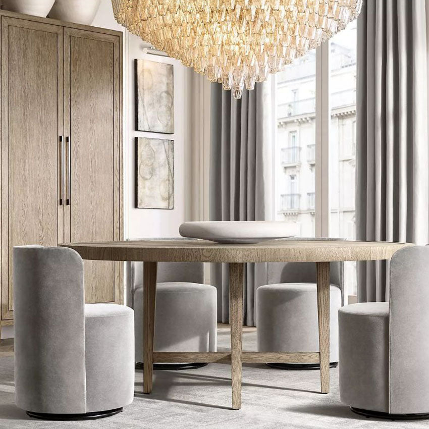 Mia Clear Glass Tiered Round Chandelier For Dinning Room