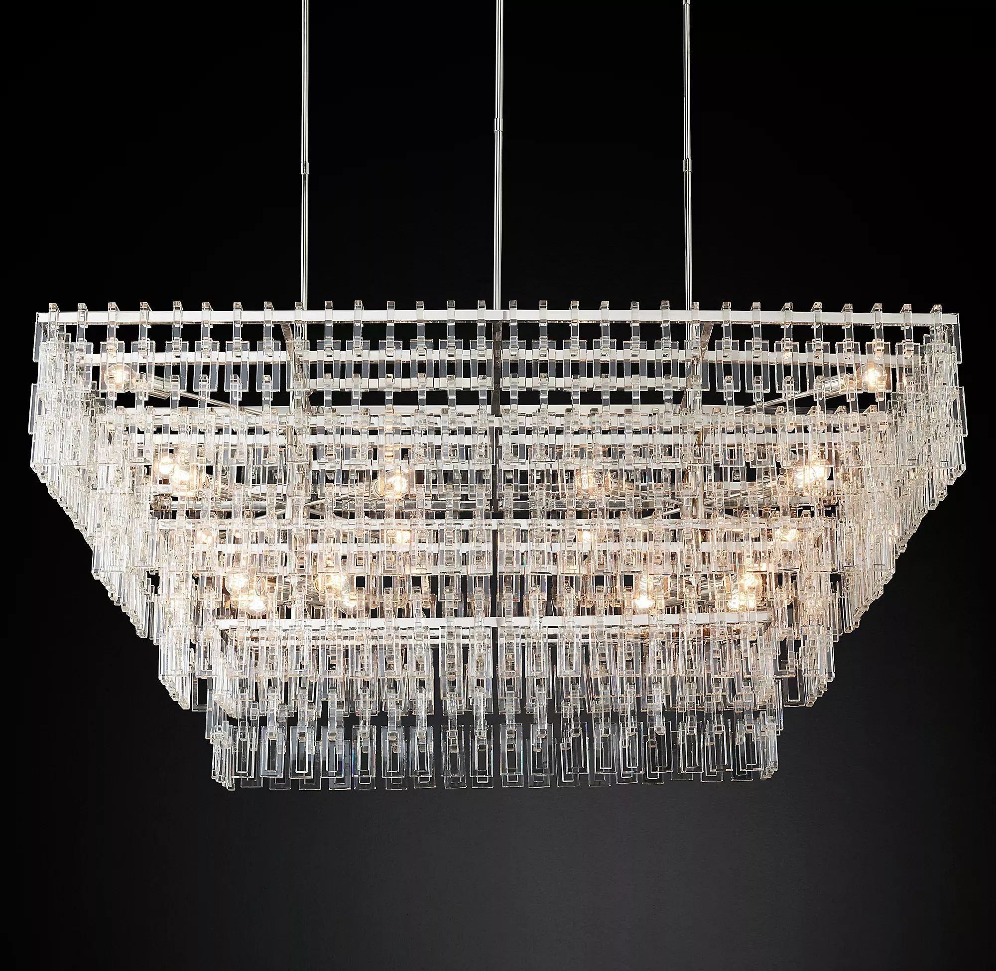 Marignan Tiered Rectangular Chandelier 72"