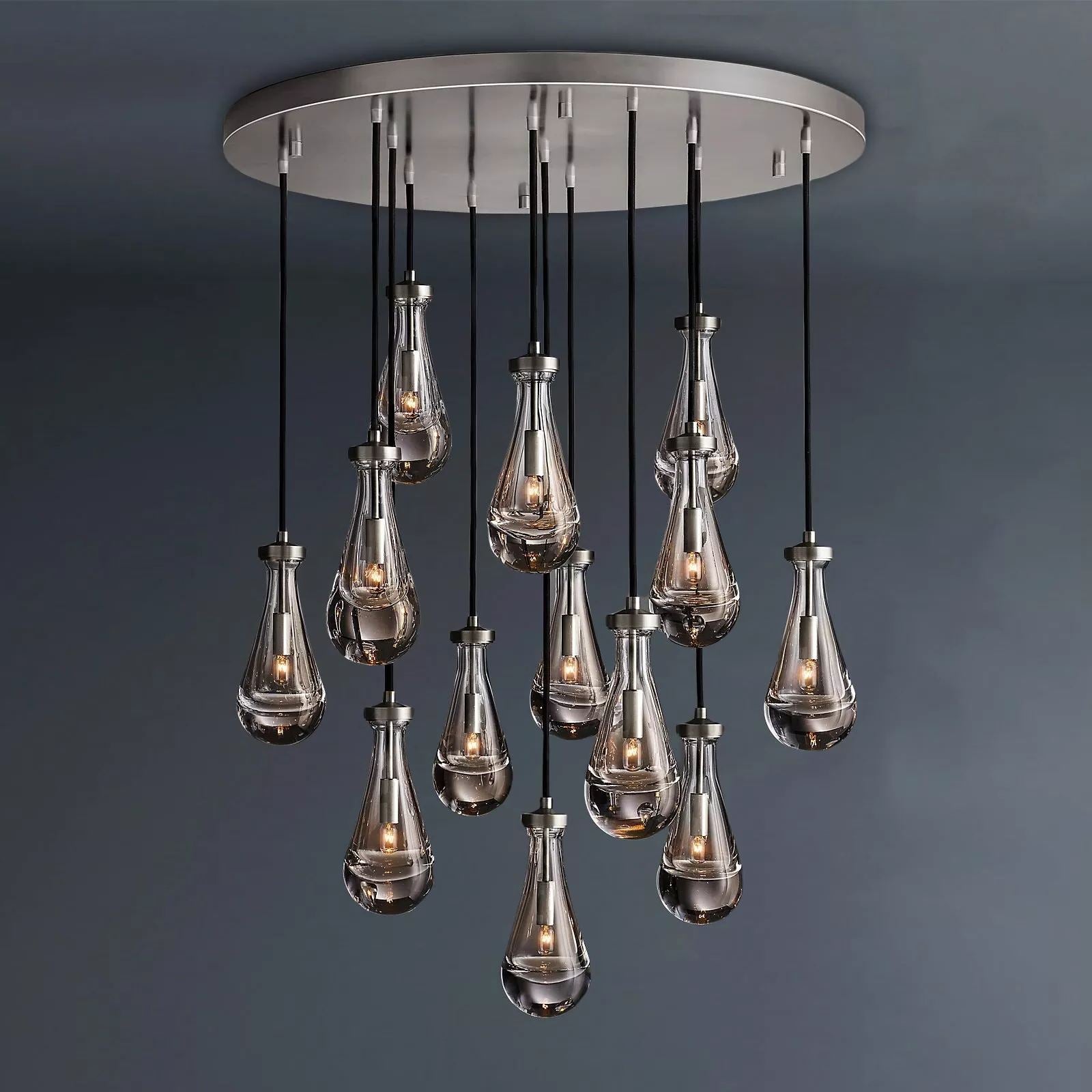 Raindrop Round Chandelier 36"-konalight