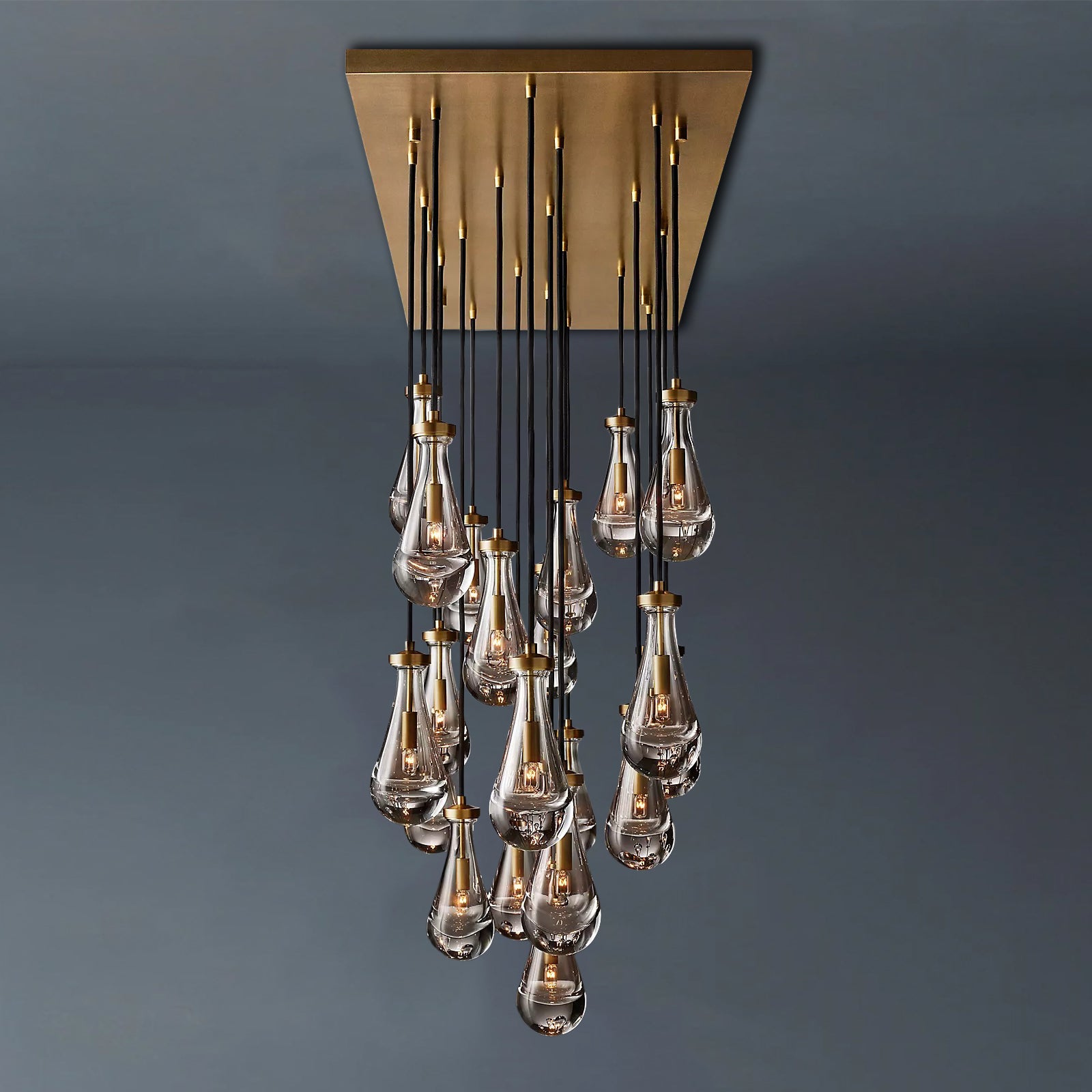 Raindrop Rectangular Chandelier 72"