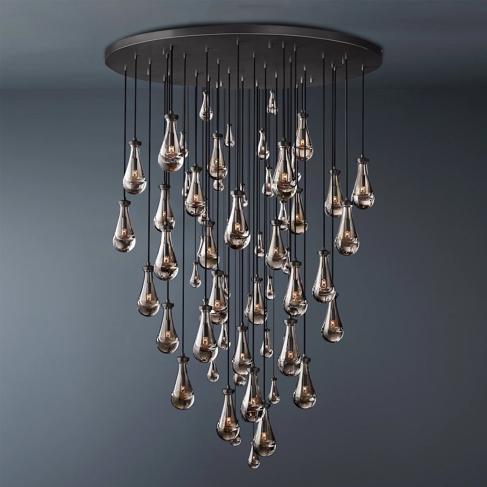 Raindrop Round Chandelier 60"