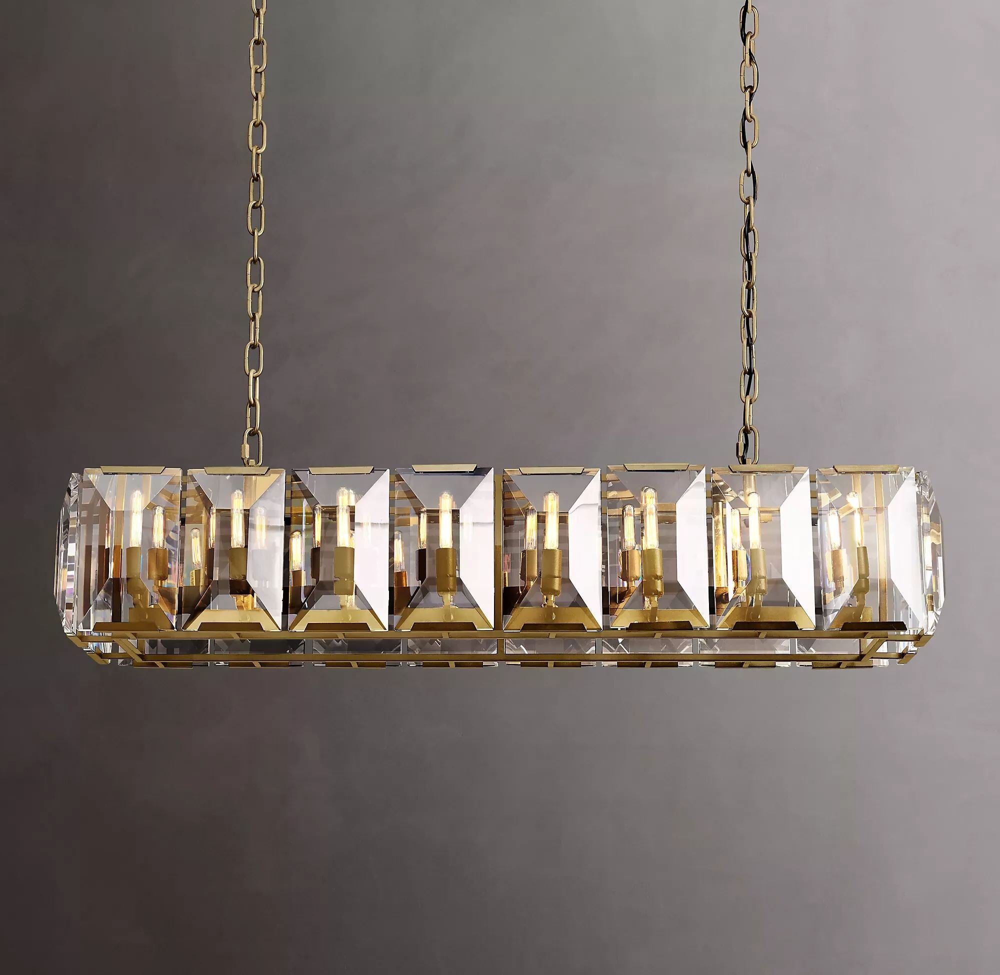 Harlow Crystal Rectangular Chandelier 54"/62"/74"-konalight
