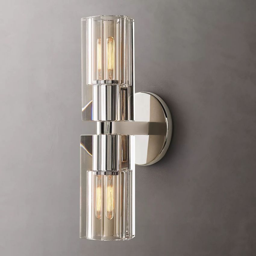 Bamcee Double Head K9 Crystal Linear Wall Sconce Modern Wall Lamp-konalight