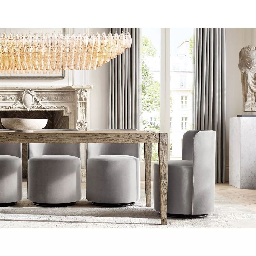 Mia Clear Glass Tiered Rectangular Chandelier For Dinning Room-konalight