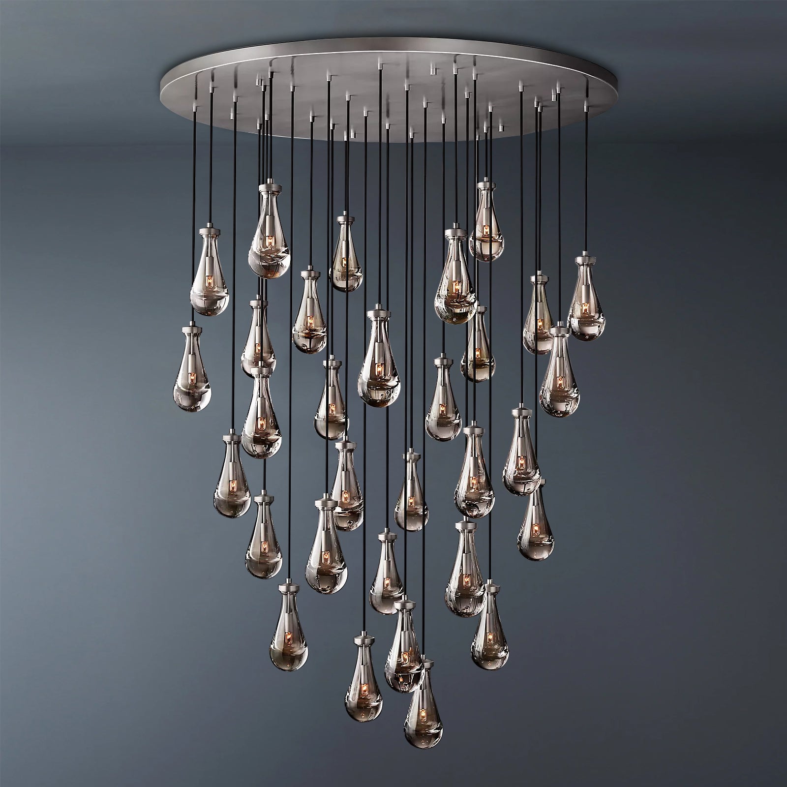 Raindrop Round Chandelier 60"