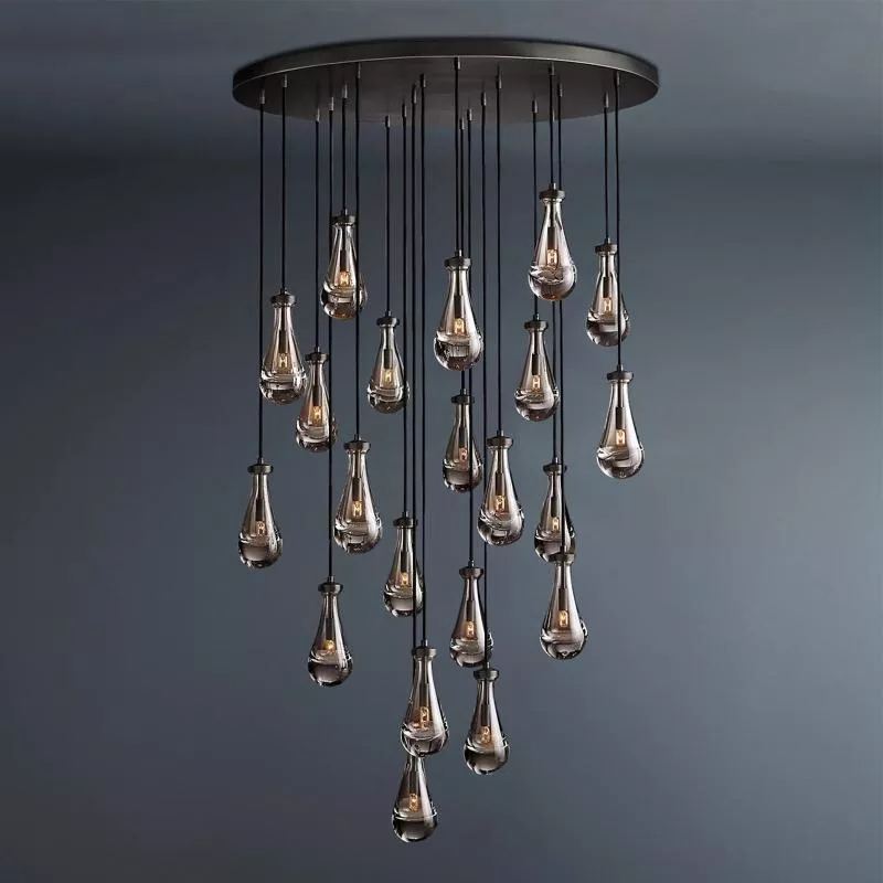 Raindrop Round Chandelier 47"