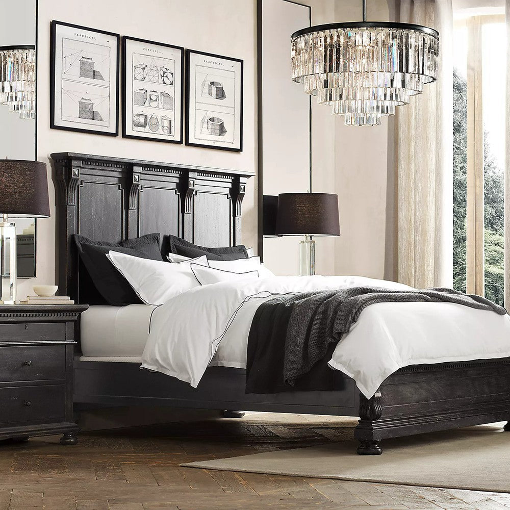 Multi-tier Crystal 1920s Odeon Round Chandelier Modern Lighting D32"