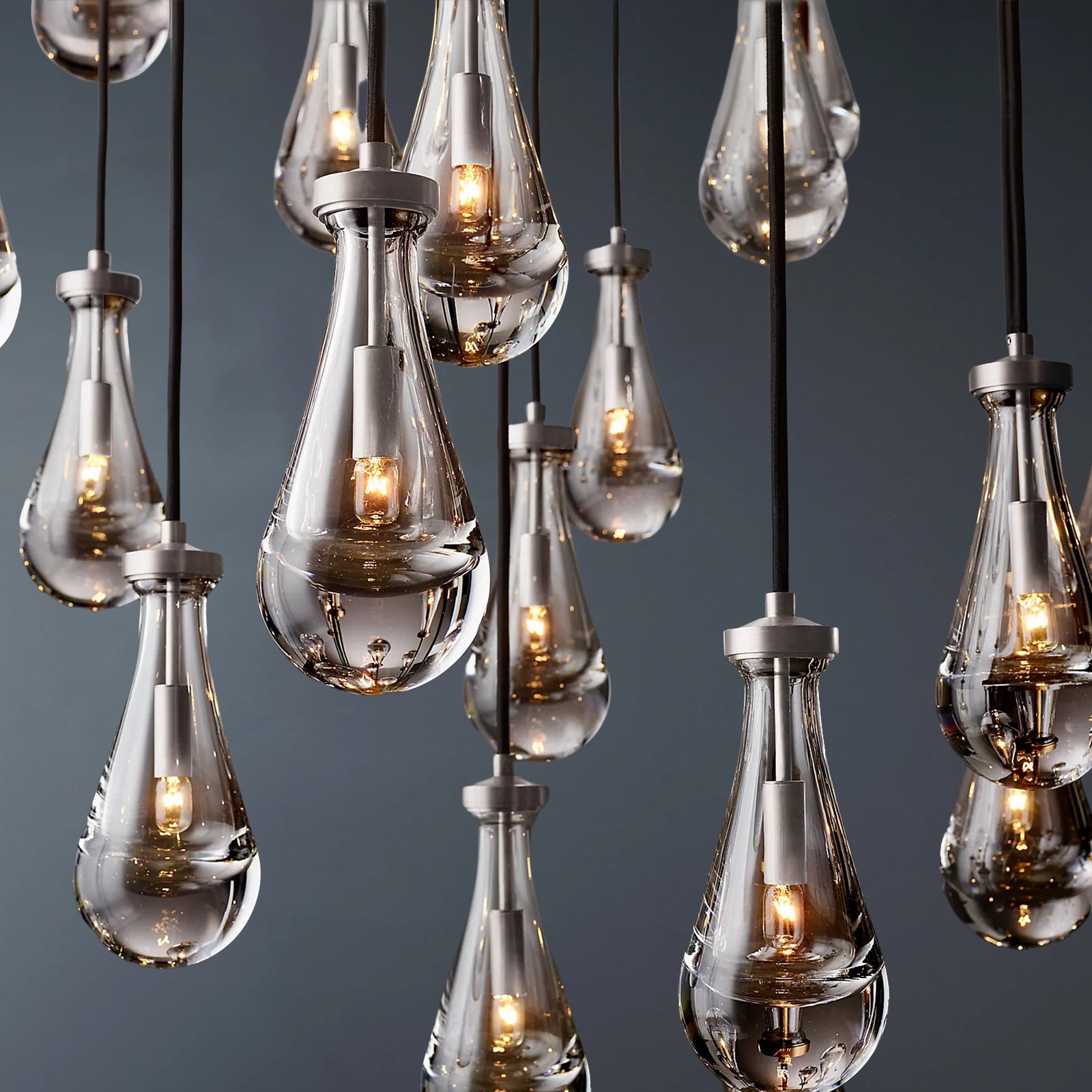 Raindrop Round Chandelier 60"