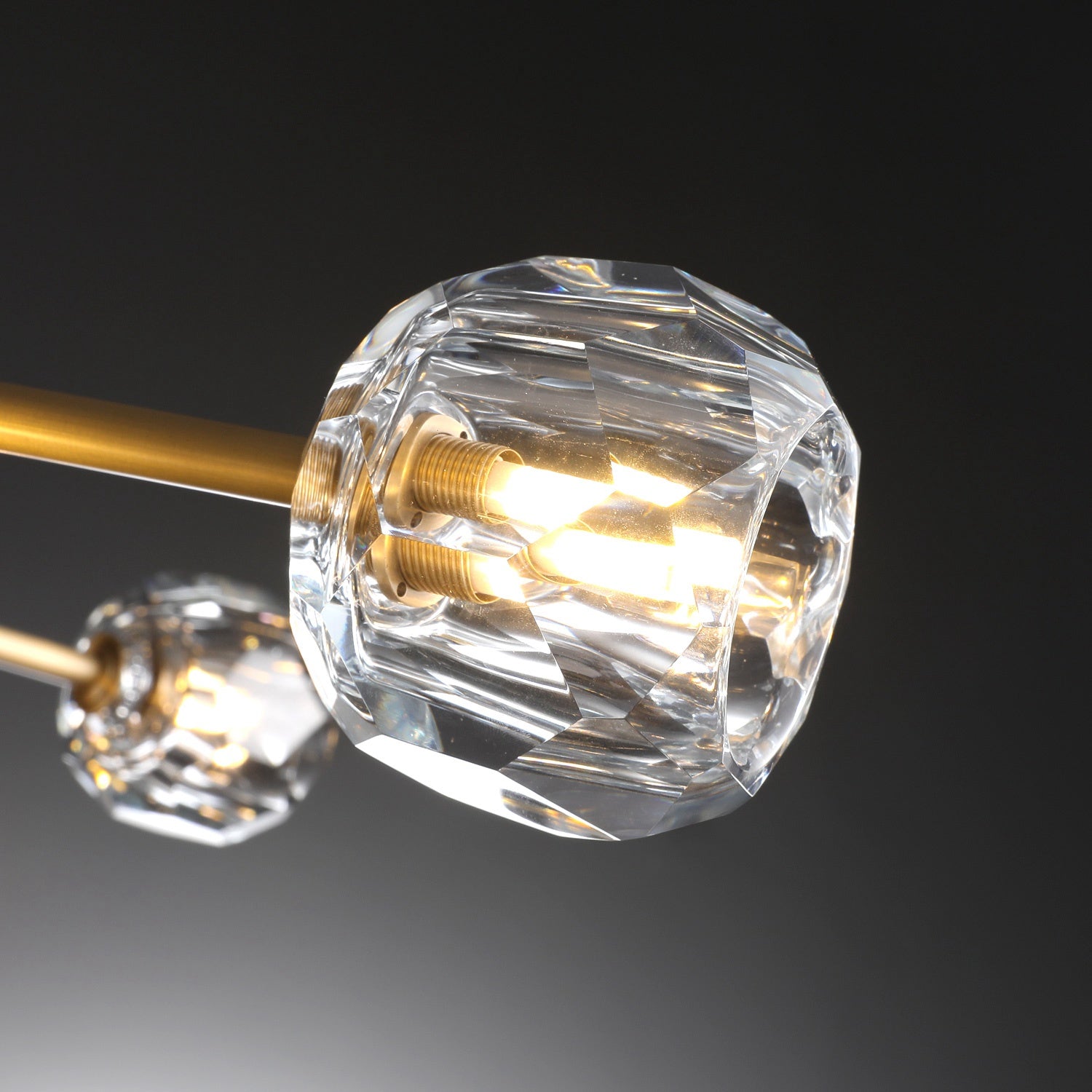 Boule De Crystal Ball Clear Glass Round Chandelier 60"-konalight