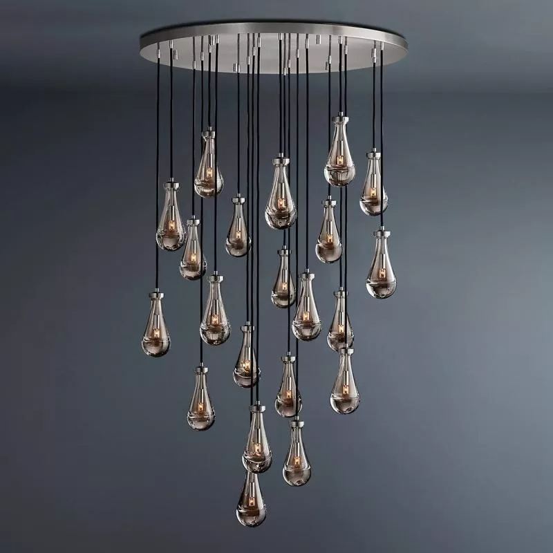 Raindrop Round Chandelier 47"