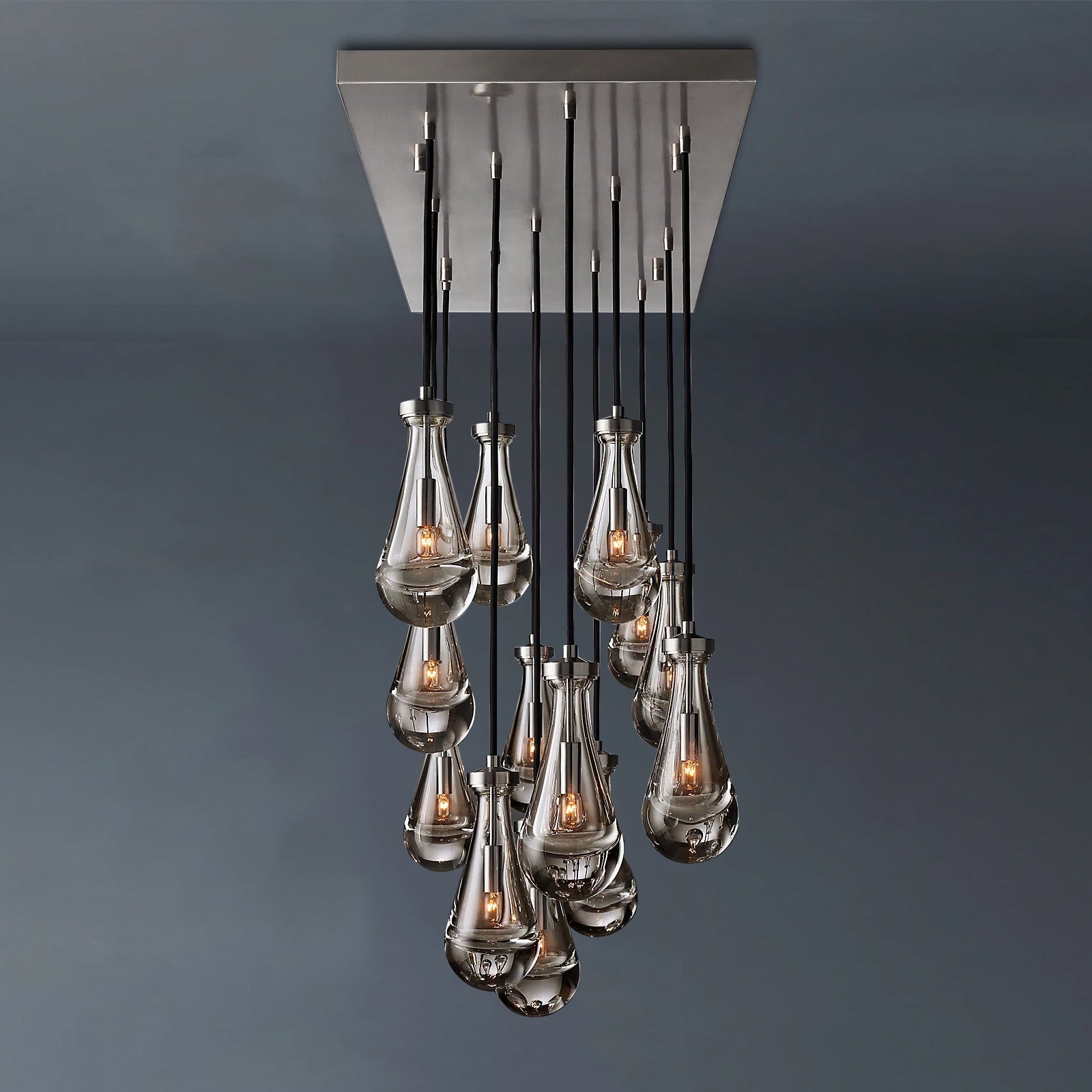 Raindrop Rectangular Chandelier 54"