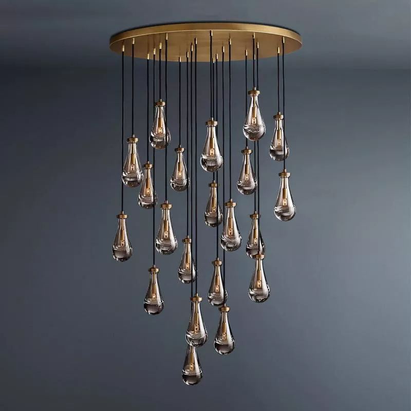 Raindrop Round Chandelier 47"