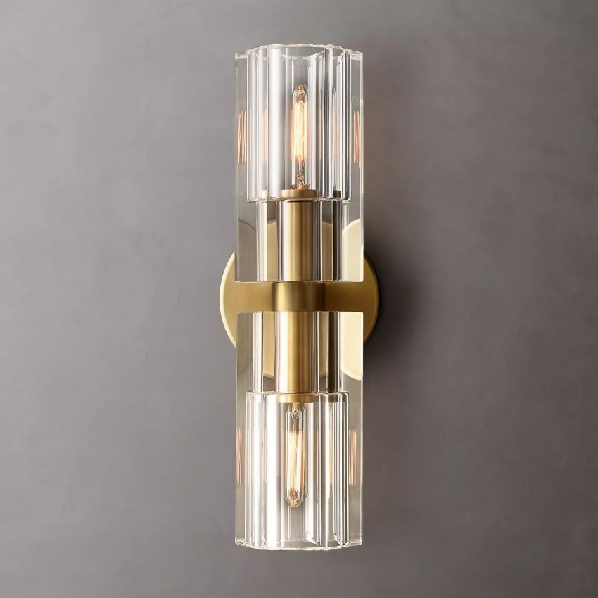Bamcee Double Head K9 Crystal Linear Wall Sconce Modern Wall Lamp-konalight