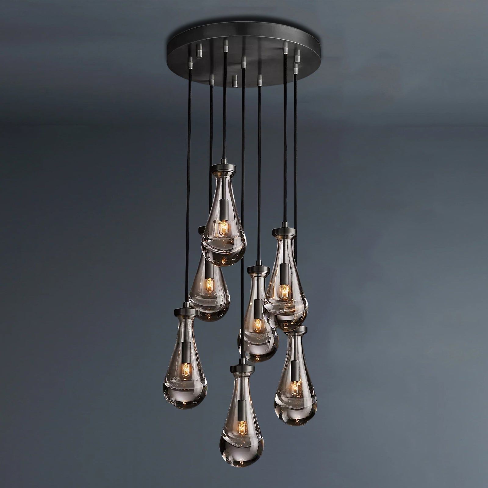 Raindrop Round Chandelier 18"-konalight